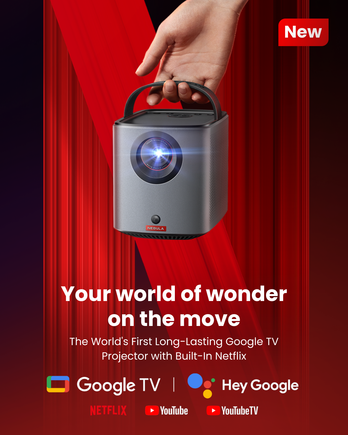 Mars 3 Air | Portable Google TV Projector-Default Title