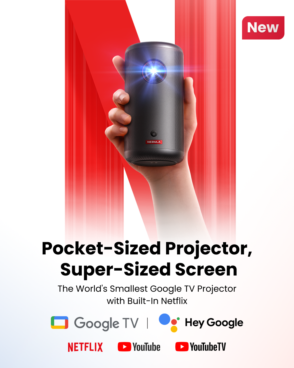 Capsule 3 (New) | 1080p Mini Google TV Projector-Default Title