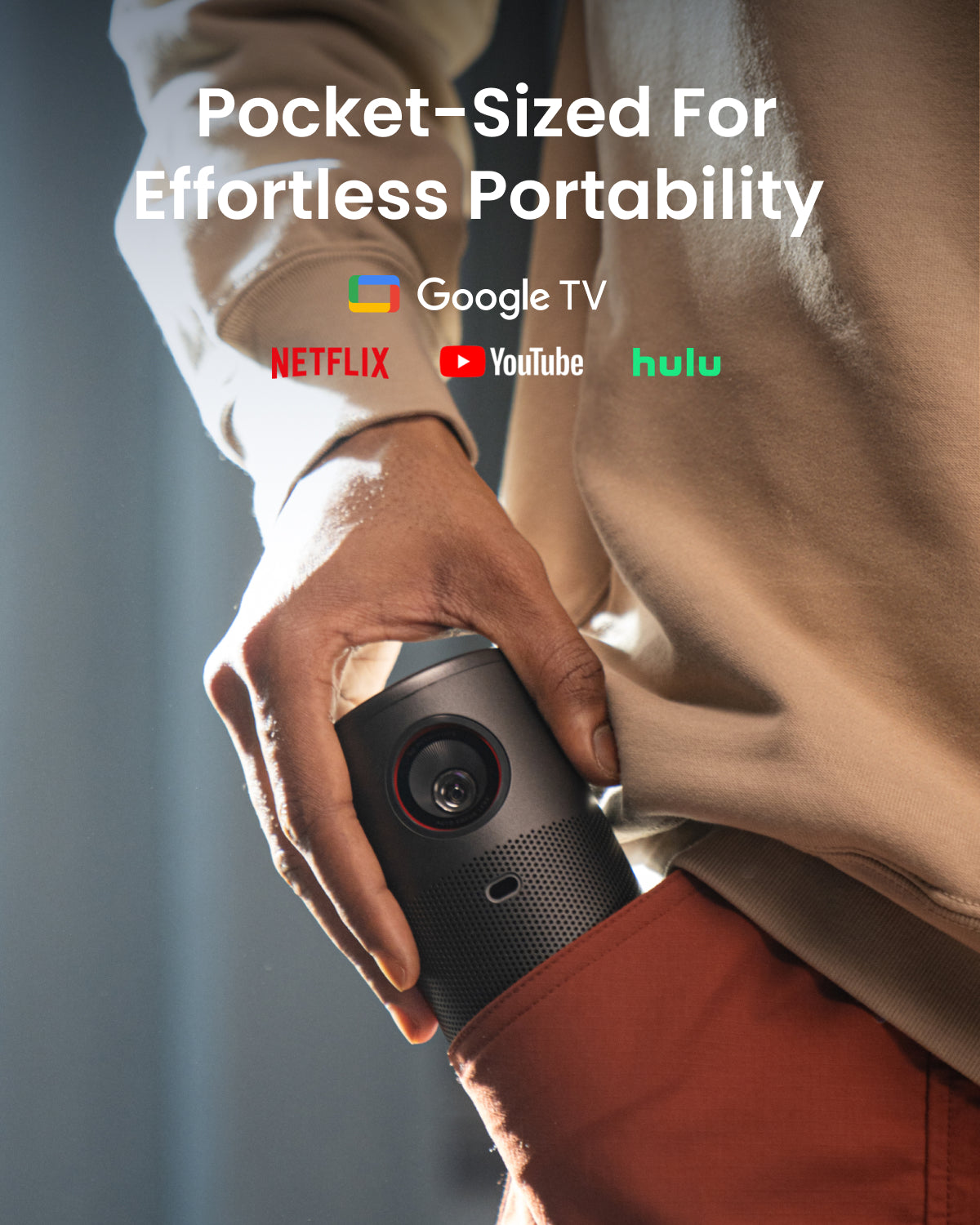 Capsule Air | The World's Smallest Google TV Projector-Black
